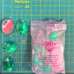 CLOSEOUT! Kelly Green Acrylic Stones (sold per pack), A6