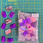 CLOSEOUT! Purple Acrylic Stones (sold per pack), A20