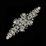 Silver Crystal Rhinestone Motif Applique on Metal Setting, XH-118