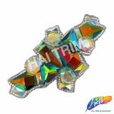 Multicolor Gel-Back Rhinestone Iron On Applique, IRA-089