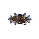 SALE! Fancy Colored Rhinestone Motif Applique on Metal Setting, YH-090