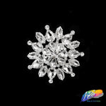 SALE! Fancy Colored Rhinestone Flower Applique on Metal Setting, YH-097
