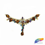 SALE! Fancy Colored Rhinestone Motif Applique, YH-098