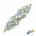 SALE! Fancy Colored Rhinestone Motif Applique on Metal Setting, YH-103
