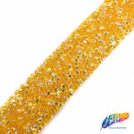 1 1/8" Color AB Chaton Crystal Rhinestone Iron on Trim, IRT-002