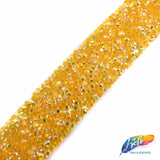 1 1/8" Color AB Chaton Crystal Rhinestone Iron on Trim, IRT-002