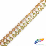SALE! 1” Colored Teardrop Rhinestone Fringe, ACR-30