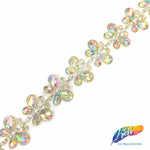 SALE! 1 1/2" Crystal AB Butterfly Rhinestone Trim, ACR-031
