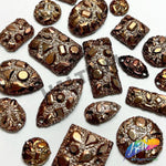Bronze Metallic Meteorite Textured Stones
