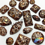 Bronze Metallic Meteorite Textured Stones