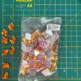 CLOSEOUT! Golden Orange Acrylic Stones (sold per pack), A35