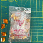 CLOSEOUT! Golden Orange Acrylic Stones (sold per pack), A35