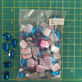 CLOSEOUT! Teal Acrylic Stones (sold per pack), A25