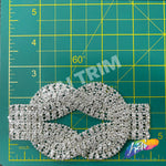 SALE! Knotted Braided Fancy Rhinestone Applique on Metal Setting, YH-112