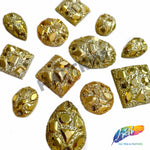 Gold Metallic Meteorite Textured Stones
