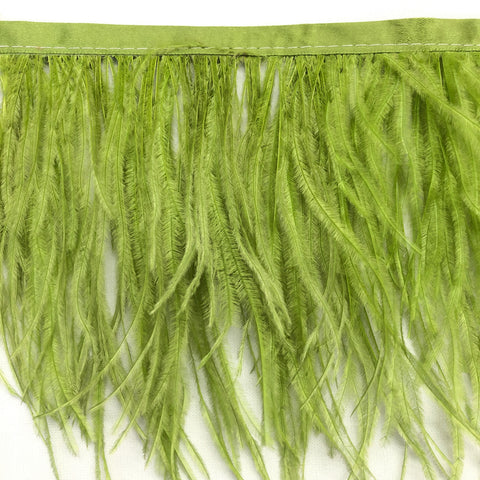 Blush Single Ply Ostrich Feather Fringe Trim - 5