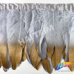 6-8" Goose Fringe with Metallic Tips (1 Yard)