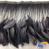 6-8" Stripped Coque Fringe (1/2 Yard)