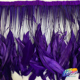 6-8" Stripped Coque Fringe (1/2 Yard)