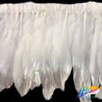 6-8" Goose Fringe with Metallic Tips (1 Yard)