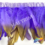 6-8" Goose Fringe with Metallic Tips (1 Yard)