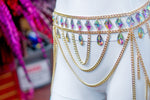 Chained Stone Body Chain Belt, XY2480