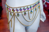 Chained Stone Body Chain Belt, XY2480