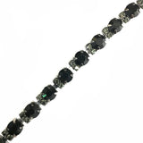 1/4" 3-Stone Crystal Rhinestone Cupchain Trim, RT-003