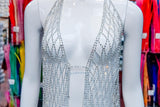 Crystal AB/Gold Rhinestone Cupchain Dress, RD-001