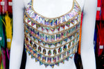 Chained Stone Body Chain Top, XY3960