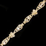 5/8" Flower Teardrop Rhinestone Trim, RT-007