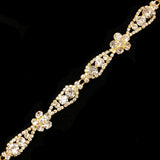 5/8" Flower Teardrop Rhinestone Trim, RT-007