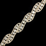 3/4" Swirl Crystal Rhinestone Trim, RT-011