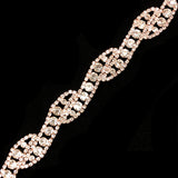 3/4" Swirl Crystal Rhinestone Trim, RT-011