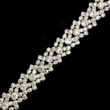 3/4" Chained V-shape Crystal Rhinestone Trim, RT-012