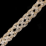 3/4" Braided Crystal Rhinestone Trim, RT-015