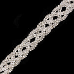 3/4" Braided Crystal Rhinestone Trim, RT-015