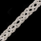 3/4" Braided Crystal Rhinestone Trim, RT-015