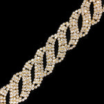 1" Swirl Crystal Rhinestone Trim, RT-016