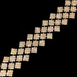 1 1/8" Checkered Diamond Crystal Rhinestone Trim, RT-020