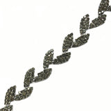 3/4" Crystal Rhinestone Leaf Trim, RT-022