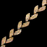 3/4" Crystal Rhinestone Leaf Trim, RT-022