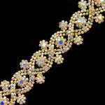 1 1/8" Infinity Flower Crystal Rhinestone Trim, RT-024