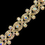 1 1/8" Infinity Flower Crystal Rhinestone Trim, RT-024