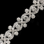 1 1/8" Infinity Flower Crystal Rhinestone Trim, RT-024