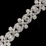 1 1/8" Infinity Flower Crystal Rhinestone Trim, RT-024