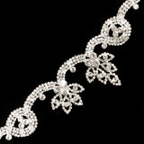 2" Dangling Crystal Rhinestone Flower Trim, RT-061