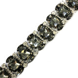 1 1/4" Fancy Colored Octagon Rhinestone Trim, YH-091