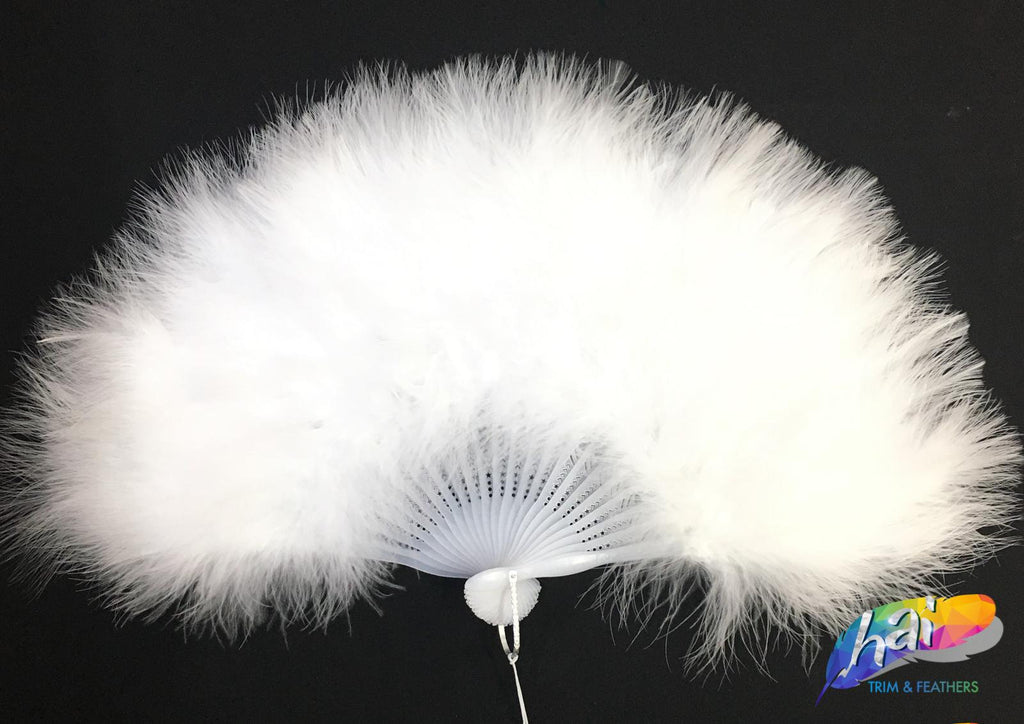 White Feather Fan, Marabou Feather Fans