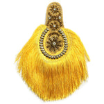 Beaded Rhinestone Epaulet with Tassel Fringe, EP-026 (sold per piece)